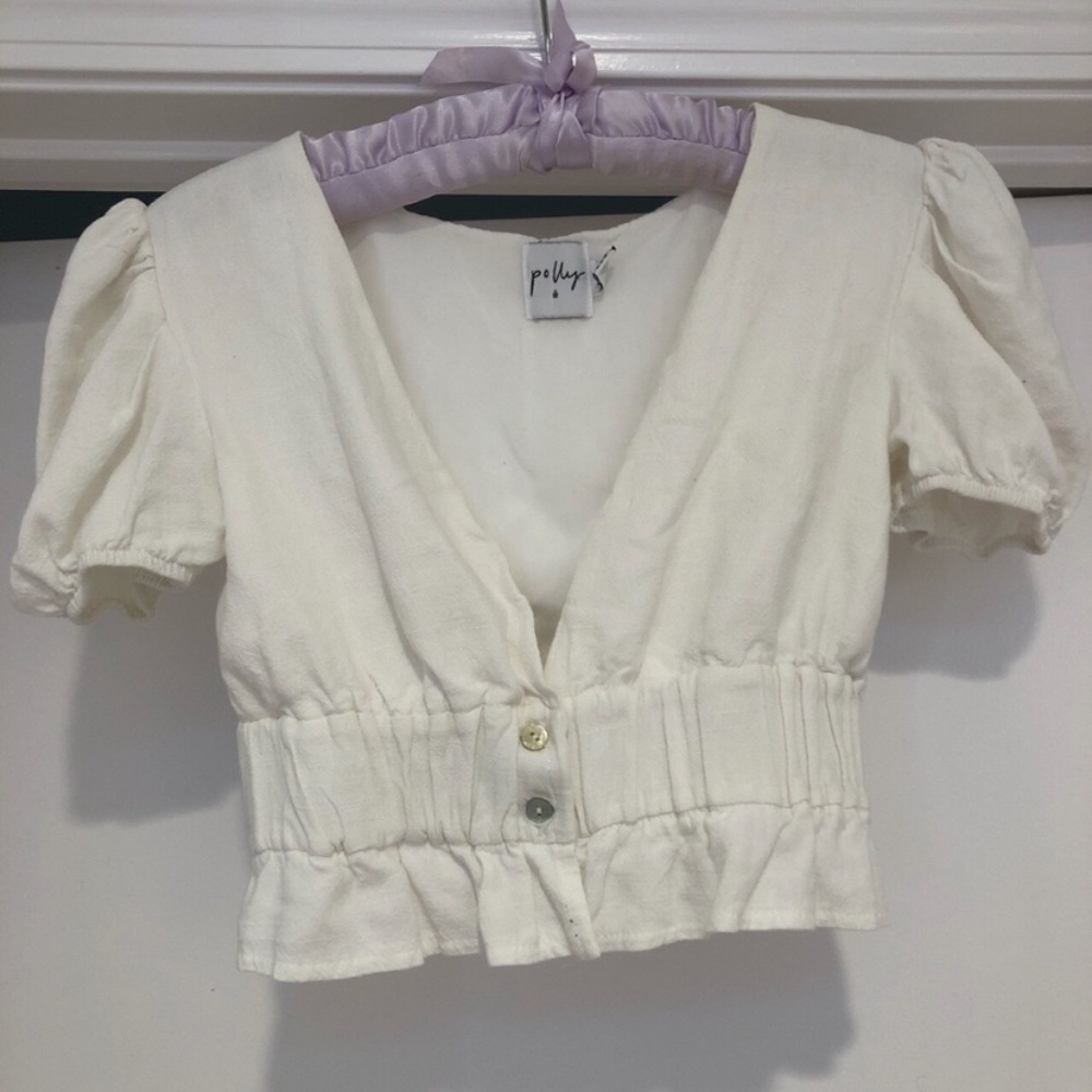 White prairie crop top